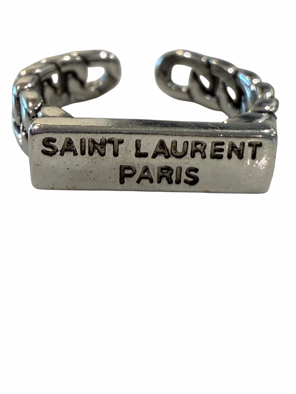 YSL Saint Laurent Paris chain-link ring size 6.5 - Picture 2 of 8